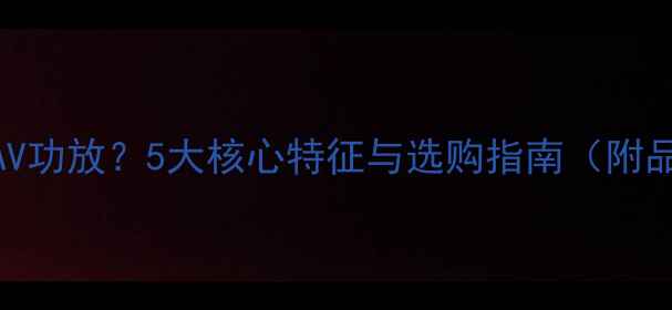 图片 如何辨别AV功放？5大核心特征与选购指南（附品牌对比）
