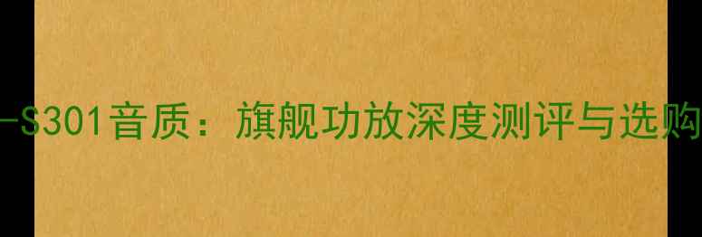 图片 安桥A-S301音质：旗舰功放深度测评与选购指南1