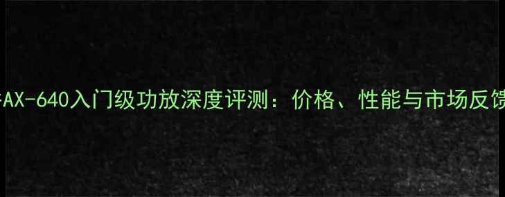 图片 安桥AX-640入门级功放深度评测：价格、性能与市场反馈全1