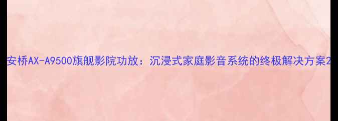图片 安桥AX-A9500旗舰影院功放：沉浸式家庭影音系统的终极解决方案2