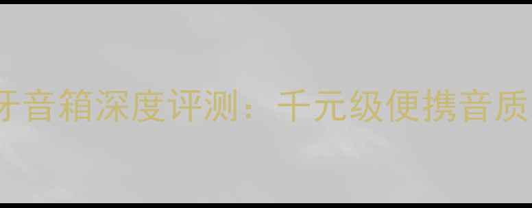 图片 安桥B211蓝牙音箱深度评测：千元级便携音质的王者之争2