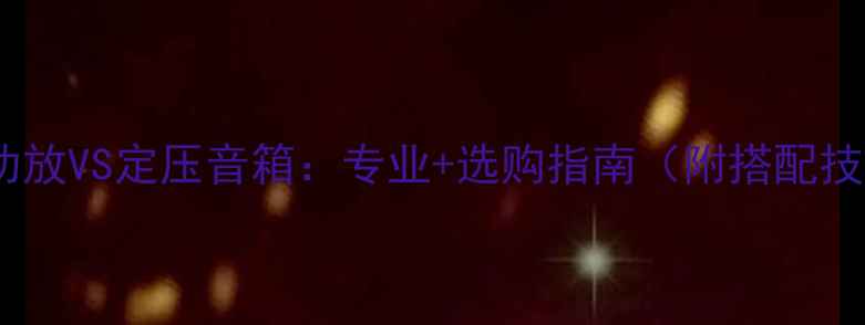 图片 定压功放VS定压音箱：专业+选购指南（附搭配技巧）1
