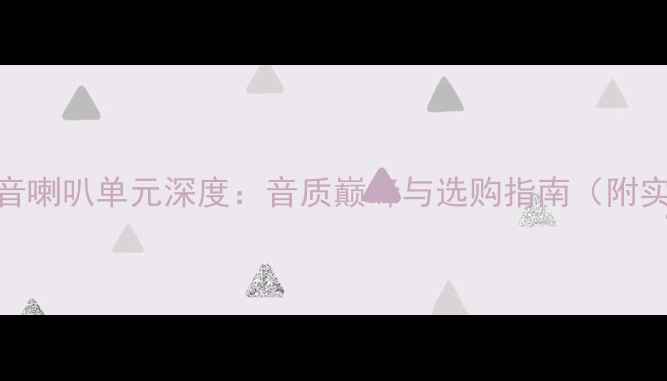 图片 宝华803高音喇叭单元深度：音质巅峰与选购指南（附实测数据）1