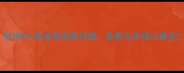 图片 宝华PV1低音炮深度评测：音质与市场口碑全2