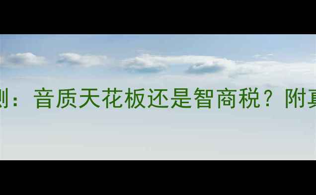图片 宝华音箱评测：音质天花板还是智商税？附真实使用体验