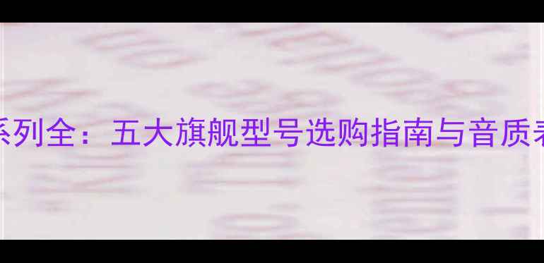 图片 宝迪奥功放系列全：五大旗舰型号选购指南与音质表现深度评测