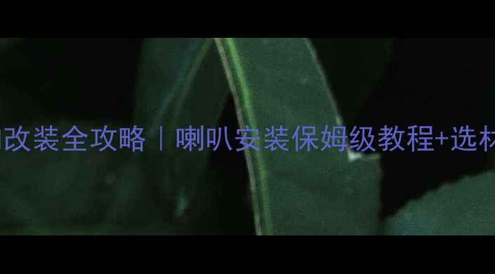 图片 宝马X1音响改装全攻略｜喇叭安装保姆级教程+选材避坑指南1