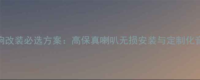 图片 宝马专车音响改装必选方案：高保真喇叭无损安装与定制化音效升级指南