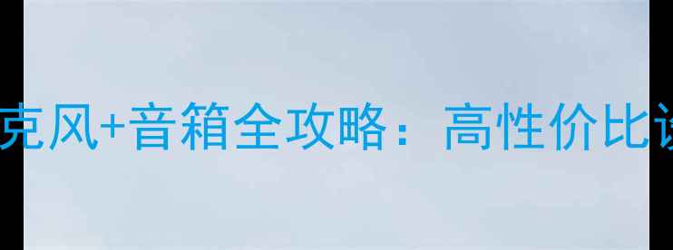 图片 家庭KTV必备功放+有线麦克风+音箱全攻略：高性价比设备推荐与使用技巧🎤🔊1