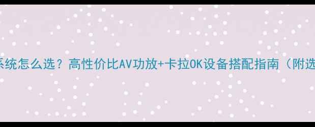 图片 家庭KTV系统怎么选？高性价比AV功放+卡拉OK设备搭配指南（附选购清单）