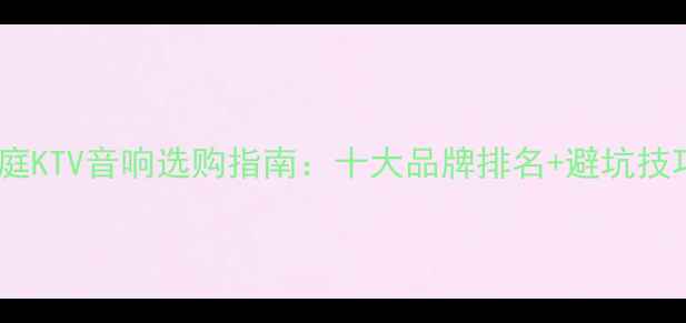 图片 家庭KTV音响选购指南：十大品牌排名+避坑技巧2