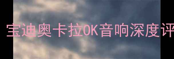 图片 家庭K歌神器！宝迪奥卡拉OK音响深度评测与选购指南