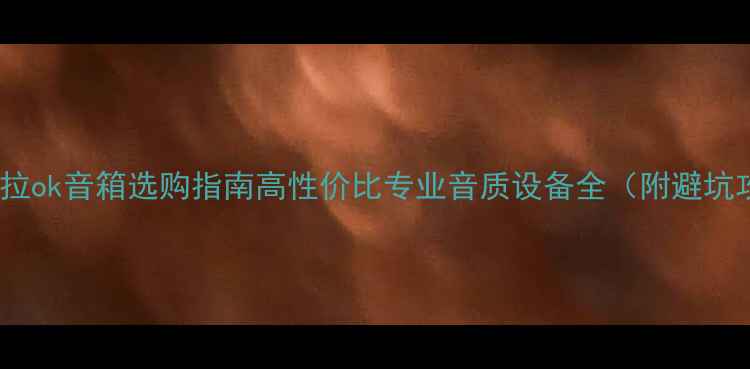 图片 家庭卡拉ok音箱选购指南高性价比专业音质设备全（附避坑攻略）1