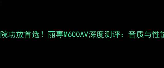图片 家庭影院功放首选！丽専M600AV深度测评：音质与性能全面2