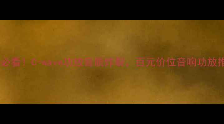 图片 家庭影院必看！C-wave功放音质炸裂，百元价位音响功放推荐TOP52