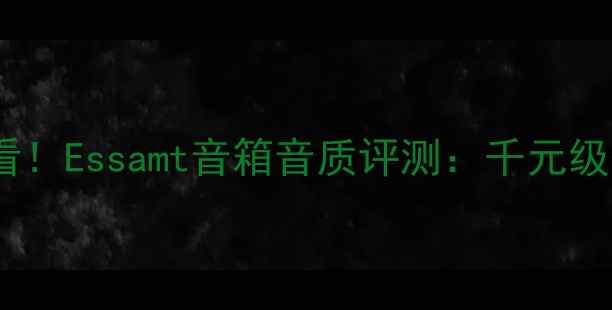 图片 家庭影院必看！Essamt音箱音质评测：千元级性价比之王1