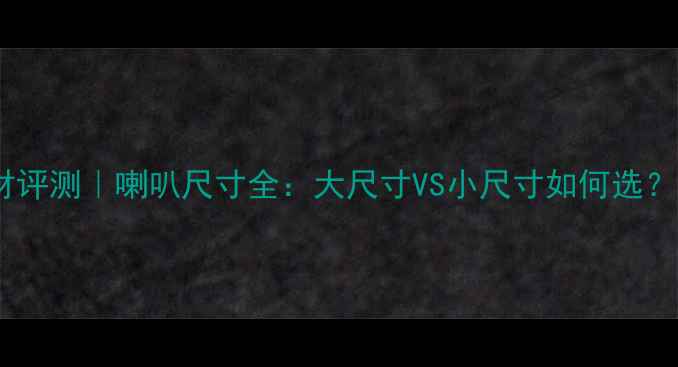 图片 家庭影院音响器材评测｜喇叭尺寸全：大尺寸VS小尺寸如何选？附实测数据对比2