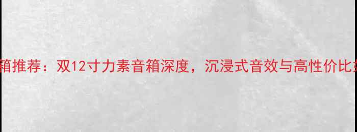 图片 家庭影院音箱推荐：双12寸力素音箱深度，沉浸式音效与高性价比如何兼得？1