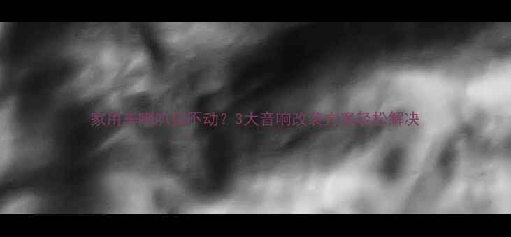 图片 家用车喇叭按不动？3大音响改装方案轻松解决