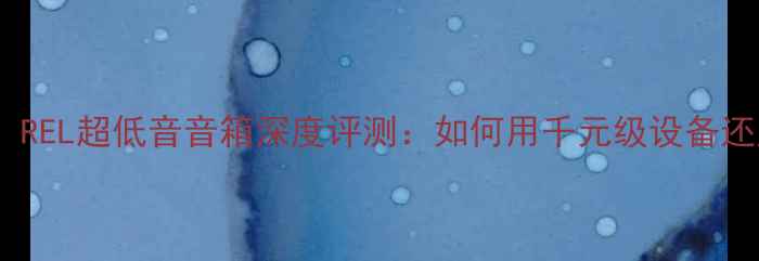 图片 家用音乐发烧友必备！REL超低音音箱深度评测：如何用千元级设备还原影院级震撼声效？1