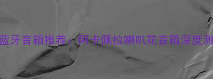 图片 家用高性价比蓝牙音箱推荐：阿卡佩拉喇叭花音箱深度测评与选购指南