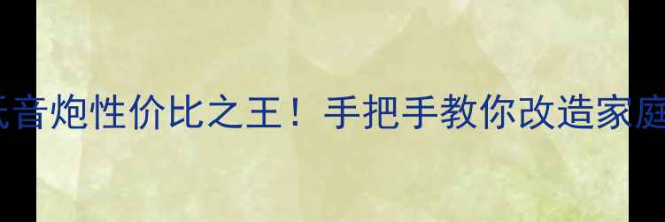 图片 尊宝十寸老款低音炮性价比之王！手把手教你改造家庭影院车载音响1