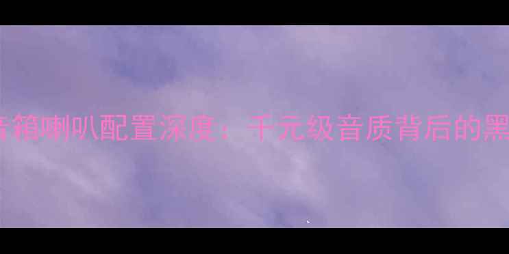 图片 尊宝音箱喇叭配置深度：千元级音质背后的黑科技2