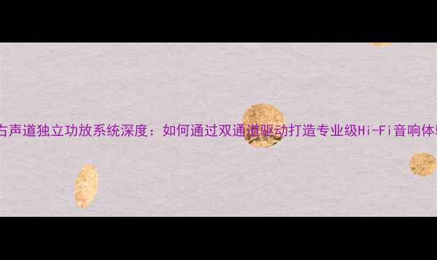图片 左右声道独立功放系统深度：如何通过双通道驱动打造专业级Hi-Fi音响体验2