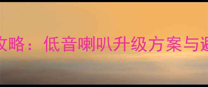 图片 帕萨特音响改装全攻略：低音喇叭升级方案与避坑指南（附深度）