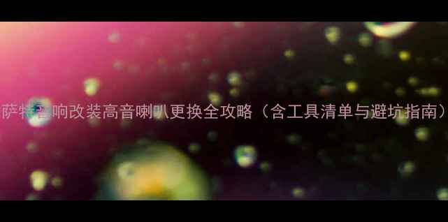图片 帕萨特音响改装高音喇叭更换全攻略（含工具清单与避坑指南）1