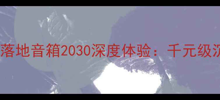 图片 年度爆款音箱测评思奔达落地音箱2030深度体验：千元级沉浸式音效天花板来了！2