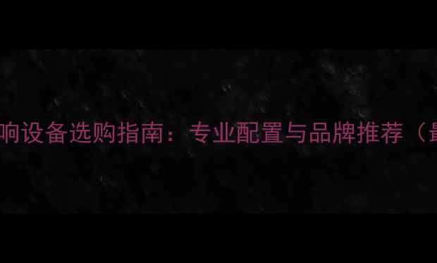 图片 广场舞音响设备选购指南：专业配置与品牌推荐（最新版）1