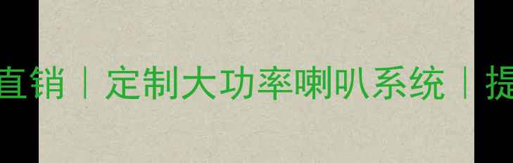 图片 广州专业音响设备厂家直销｜定制大功率喇叭系统｜提供一站式声学解决方案