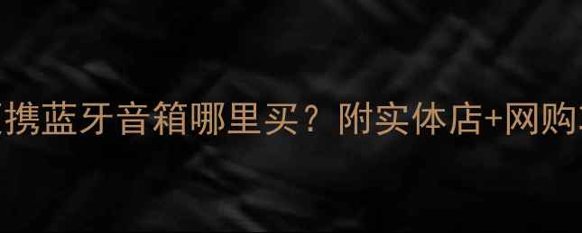 图片 广州买小音箱推荐｜便携蓝牙音箱哪里买？附实体店+网购攻略（附试音对比图）