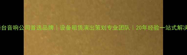 图片 广州舞台音响公司首选品牌｜设备租赁演出策划专业团队｜20年经验一站式解决方案2