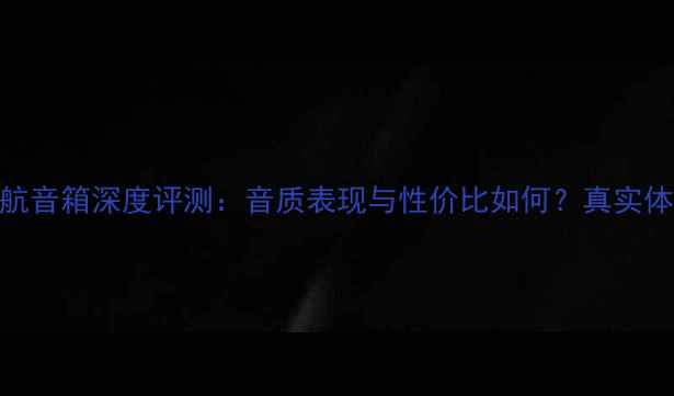 图片 广州领航音箱深度评测：音质表现与性价比如何？真实体验报告