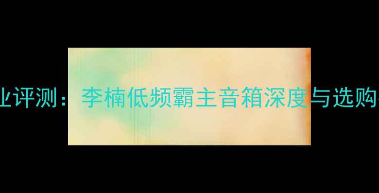 图片 度专业评测：李楠低频霸主音箱深度与选购指南2