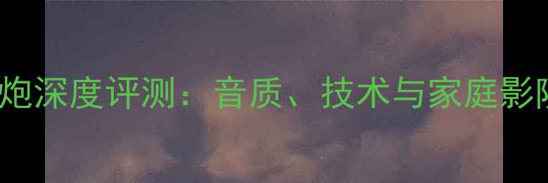 图片 德国CANTON低音炮深度评测：音质、技术与家庭影院终极配置指南2
