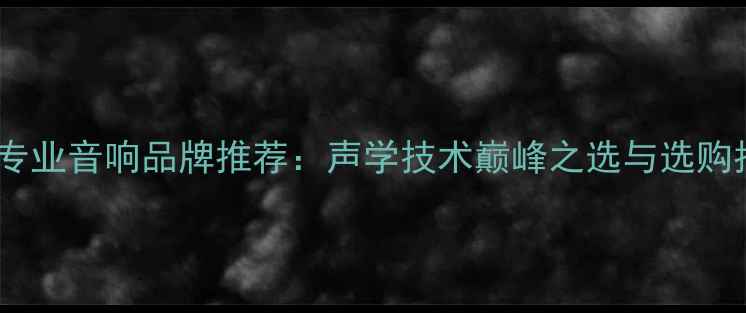 图片 德国专业音响品牌推荐：声学技术巅峰之选与选购指南2