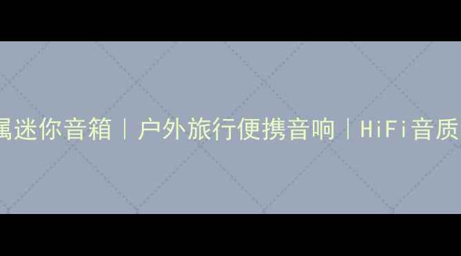 图片 德国进口金属迷你音箱｜户外旅行便携音响｜HiFi音质秒杀千元级2