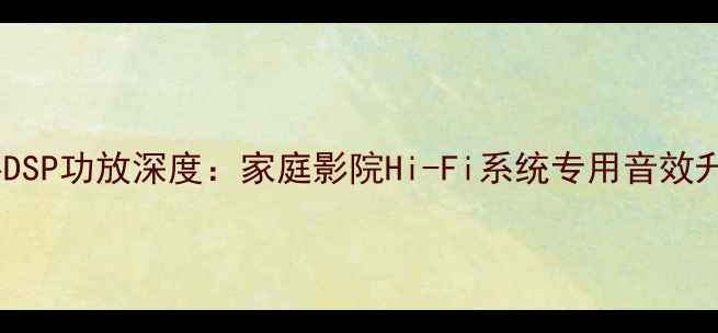 图片 德国野兽DSP功放深度：家庭影院Hi-Fi系统专用音效升级指南1