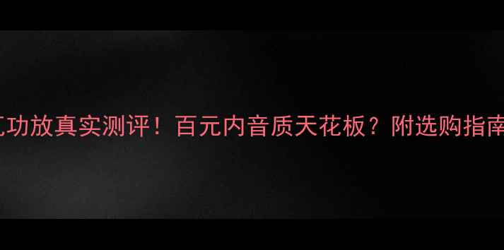 图片 德国黄金一瓦功放真实测评！百元内音质天花板？附选购指南和避坑攻略2