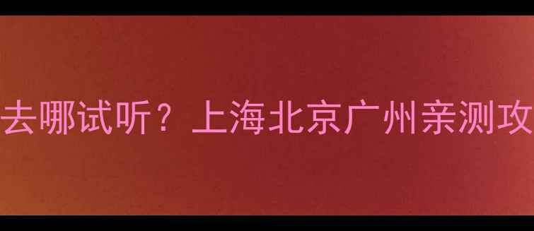 图片 必看！HIFI音响去哪试听？上海北京广州亲测攻略+避坑指南🎶1