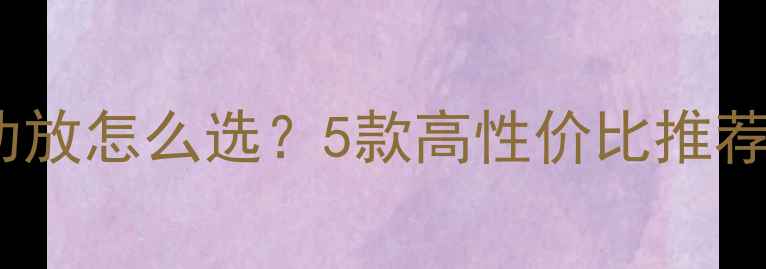 图片 惠威5Ω喇叭功放怎么选？5款高性价比推荐+搭配技巧全1