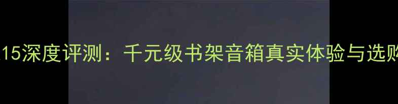 图片 惠威HX15深度评测：千元级书架音箱真实体验与选购指南2