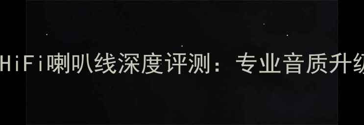 图片 惠威V8HiFi喇叭线深度评测：专业音质升级指南2