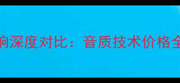 图片 惠威VS雅马哈音响深度对比：音质技术价格全（附选购指南）