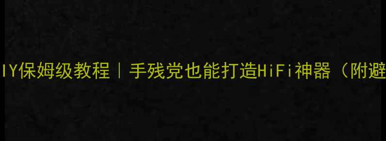 图片 惠威喇叭DIY保姆级教程｜手残党也能打造HiFi神器（附避坑指南）1