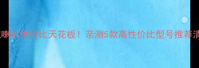 图片 惠威喇叭性价比天花板！亲测5款高性价比型号推荐清单1