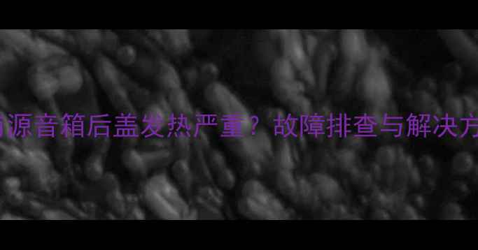 图片 惠威有源音箱后盖发热严重？故障排查与解决方法全1